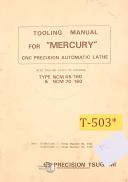 Tsugami-Tsugami Mercury NCM, 6T control, Lathe Tooling Manual 1980-45/160-70/160-NCM-01